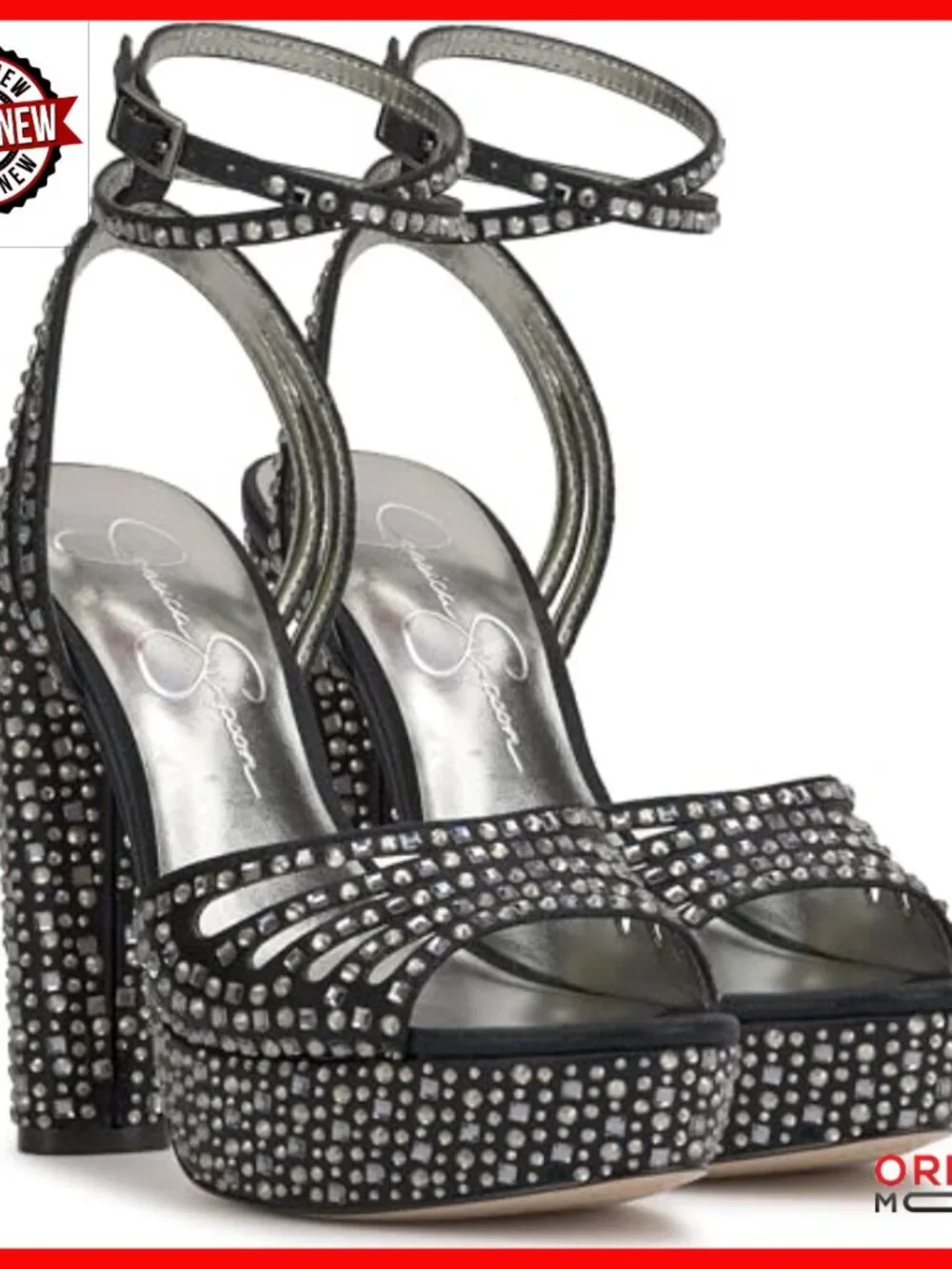 Platform Sandal with Double Ankle Strap and Caged Toe Detailing